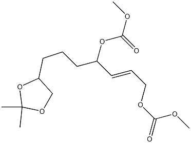 (2E)-1,4-Bis(methoxycarbonyloxy)-7-(2,2-dimethyl-1,3-dioxolan-4-yl)-2-heptene Struktur