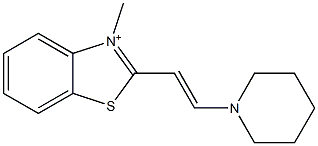 3-Methyl-2-(2-piperidinovinyl)benzothiazol-3-ium