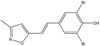 4-[(E)-2-(3-Methyl-5-isoxazolyl)ethenyl]-2,6-dibromophenol