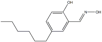 4-Hexyl-2-[(hydroxyimino)methyl]phenol 结构式