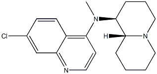 4-[[(1S,9aR)-Octahydro-4H-quinolizine-1-yl]methylamino]-7-chloroquinoline Struktur
