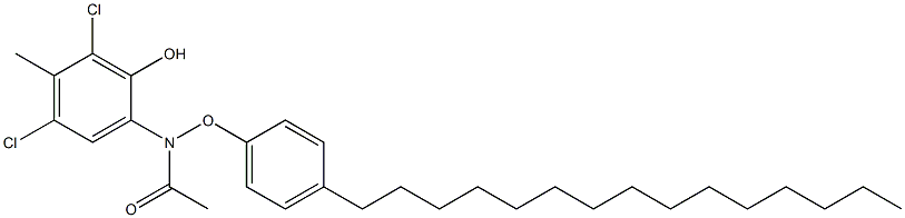 2-(4-Pentadecylphenoxyacetylamino)-4,6-dichloro-5-methylphenol Struktur