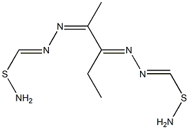 2,3-Pentanedione bis(aminomercaptomethylenehydrazone) Struktur