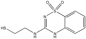 3-[(2-メルカプトエチル)アミノ]-4H-1,2,4-ベンゾチアジアジン1,1-ジオキシド 化学構造式
