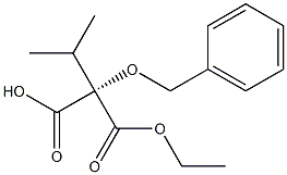 (S)-(Benzyloxy)isopropylmalonic acid 1-ethyl ester Struktur