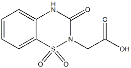 2-(Carboxymethyl)-3-oxo-3,4-dihydro-2H-1,2,4-benzothiadiazine 1,1-dioxide 结构式