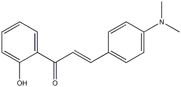 (E)-3-(4-Dimethylaminophenyl)-1-(2-hydroxyphenyl)-2-propen-1-one Struktur