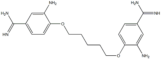 4,4'-[1,5-Pentanediylbis(oxy)]bis[3-aminobenzamidine] Struktur