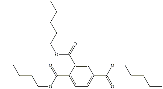 1,2,4-ベンゼントリカルボン酸トリペンチル 化学構造式