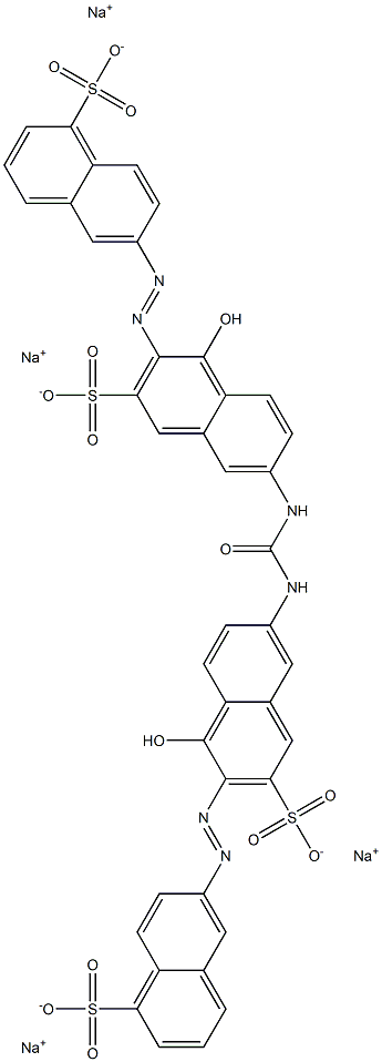 6,6'-[Carbonylbis[imino(1-hydroxy-3-sulfo-6,2-naphthalenediyl)azo]]bis[1-naphthalenesulfonic acid]tetrasodium salt Struktur