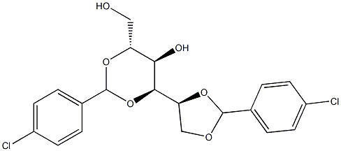 1-O,2-O:3-O,5-O-Bis(4-chlorobenzylidene)-D-glucitol Structure