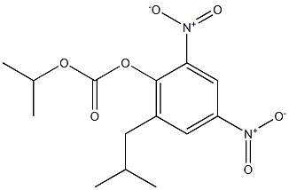 Carbonic acid isopropyl 2,4-dinitro-6-isobutylphenyl ester 结构式