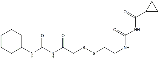 1-(Cyclopropylcarbonyl)-3-[2-[[(3-cyclohexylureido)carbonylmethyl]dithio]ethyl]urea