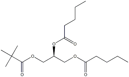 [S,(-)]-2-O,3-O-Divaleryl-1-O-pivaloyl-L-glycerol Structure