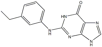 2-(3-Ethylphenylamino)-9H-purin-6(1H)-one Struktur