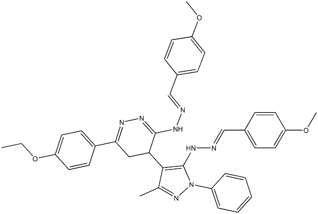 3-[2-(4-Methoxybenzylidene)hydrazino]-4,5-dihydro-6-(4-ethoxyphenyl)-4-(1-phenyl-5-[2-(4-methoxybenzylidene)hydrazino]-3-methyl-1H-pyrazol-4-yl)pyridazine