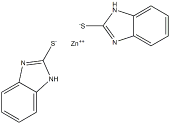 Zinc bis(1H-benzimidazole-2-thiolate) Struktur