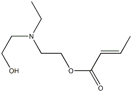 (E)-2-Butenoic acid 2-[N-ethyl-N-(2-hydroxyethyl)amino]ethyl ester Struktur