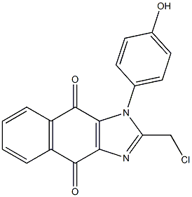 2-(Chloromethyl)-1-(4-hydroxyphenyl)-1H-naphth[2,3-d]imidazole-4,9-dione Structure