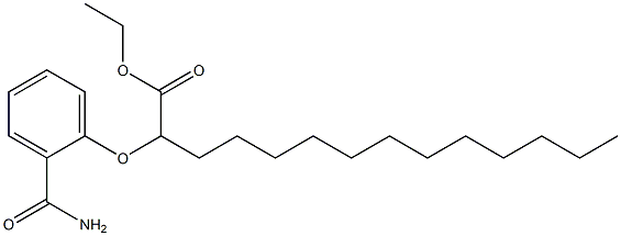 2-(2-Carbamoylphenoxy)tetradecanoic acid ethyl ester Struktur