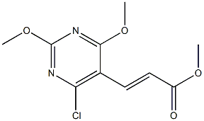 6-Chloro-2,4-dimethoxypyrimidine-5-propenoic acid methyl ester Structure