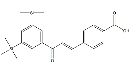 4-[(E)-3-[3,5-Bis(trimethylsilyl)phenyl]-3-oxo-1-propenyl]benzoic acid Struktur