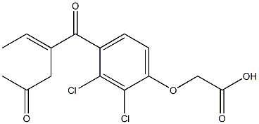 [4-[(2E)-2-Ethylidene-1,4-dioxopentyl]-2,3-dichlorophenoxy]acetic acid Struktur