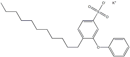 3-フェノキシ-4-ウンデシルベンゼンスルホン酸カリウム 化学構造式