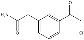 2-(m-クロロアセチルフェニル)プロピオンアミド 化学構造式