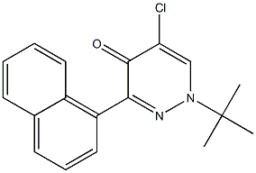 1-(tert-ブチル)-5-クロロ-3-(1-ナフチル)-ピリダジン-4(1H)-オン 化学構造式