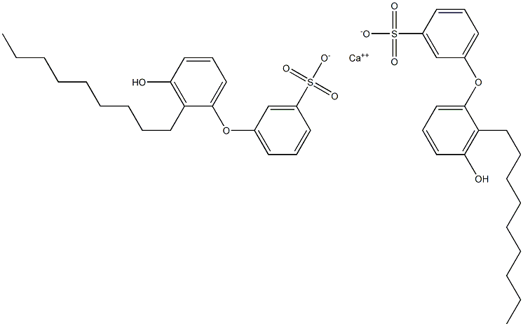 Bis(3'-hydroxy-2'-nonyl[oxybisbenzene]-3-sulfonic acid)calcium salt Structure
