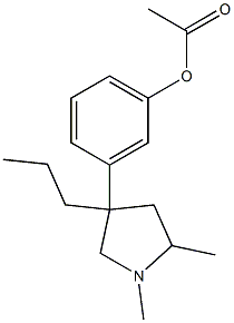 Acetic acid 3-(1,5-dimethyl-3-propyl-3-pyrrolidinyl)phenyl ester Struktur
