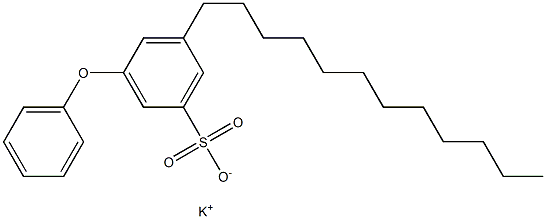 3-ドデシル-5-フェノキシベンゼンスルホン酸カリウム 化学構造式