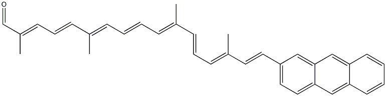 (2E,4E,6E,8E,10E,12E,14E,16E)-17-(2-Anthryl)-2,6,11,15-tetramethylheptadeca-2,4,6,8,10,12,14,16-octaenal Structure