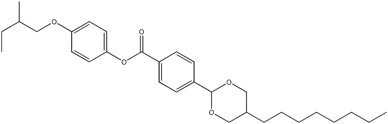 4-(5-Octyl-1,3-dioxan-2-yl)benzoic acid 4-(2-methylbutoxy)phenyl ester Structure