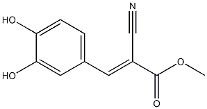 (E)-2-Cyano-3-(3,4-dihydroxyphenyl)acrylic acid methyl ester 结构式