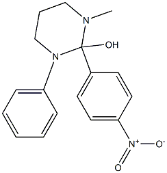 Hexahydro-1-methyl-2-(4-nitrophenyl)-3-phenylpyrimidin-2-ol 结构式
