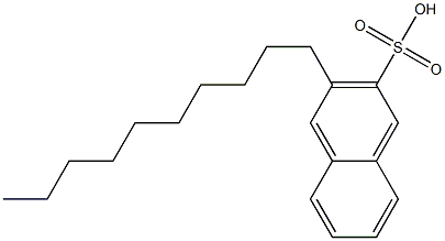 3-デシル-2-ナフタレンスルホン酸 化学構造式