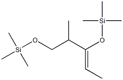 (Z)-3,5-ビス[(トリメチルシリル)オキシ]-4-メチル-2-ペンテン 化学構造式