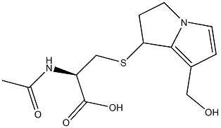 N-Acetyl-S-[(2,3-dihydro-7-hydroxymethyl-1H-pyrrolizin)-1-yl]cysteine Struktur