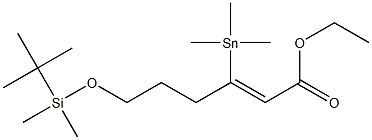 (Z)-3-(Trimethylstannyl)-6-(dimethyl tert-butylsiloxy)-2-hexenoic acid ethyl ester
