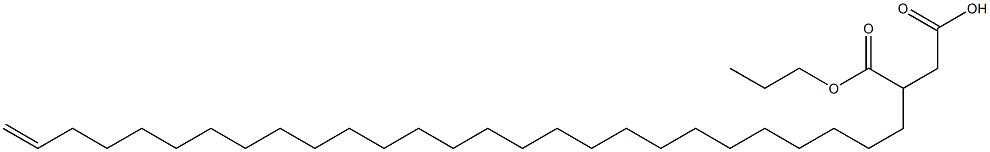 3-(26-ヘプタコセニル)こはく酸1-水素4-プロピル 化学構造式