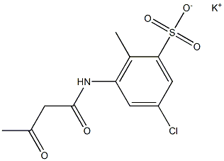 3-(Acetoacetylamino)-5-chloro-2-methylbenzenesulfonic acid potassium salt Structure