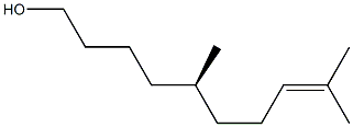 [R,(+)]-5,9-Dimethyl-8-decene-1-ol Struktur