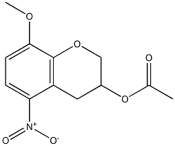 Acetic acid 8-methoxy-5-nitrochroman-3-yl ester Struktur