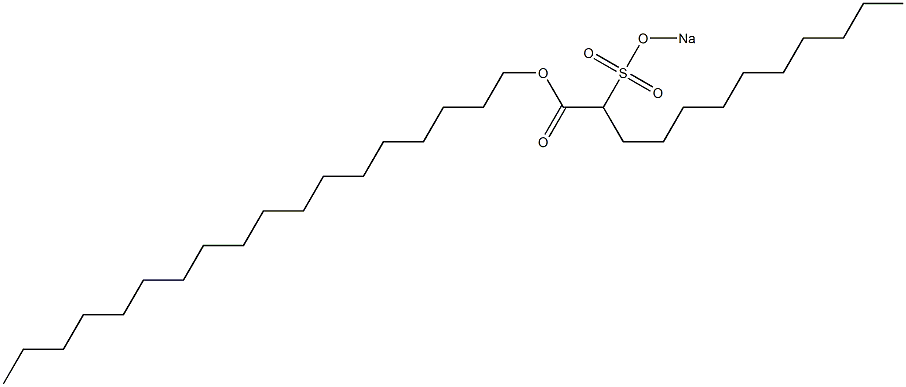 2-(Sodiosulfo)dodecanoic acid octadecyl ester 结构式