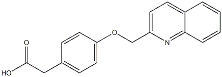 4-(2-Quinolinylmethoxy)benzeneacetic acid Struktur