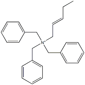 (2-ペンテニル)トリベンジルアミニウム 化学構造式