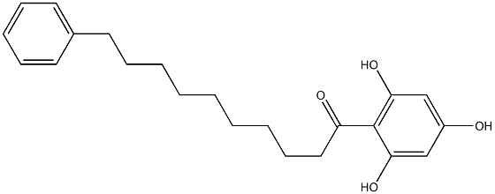 2-(10-Phenyldecanoyl)benzene-1,3,5-triol Structure