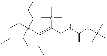 (2Z)-3-Tributylstannyl-N-(tert-butoxycarbonyl)-2-(trimethylsilyl)-2-propen-1-amine Structure